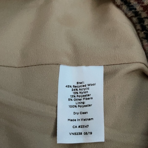 New Talbots Tan Plaid Wool-blend Pencil Skirt US 8 - Picture 5 of 7